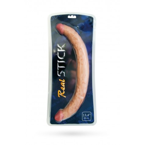 Двусторонний фаллоимитатор Realstick Nude - 34 см.