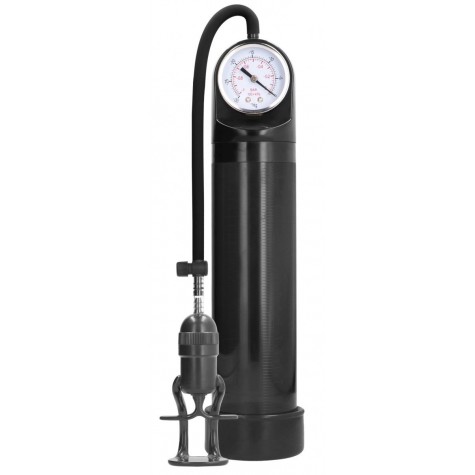 Черная вакуумная помпа с манометром Deluxe Pump With Advanced PSI Gauge