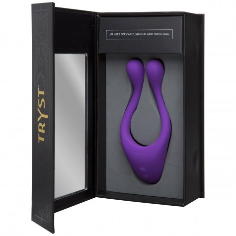 Фиолетовый вибромассажер для пар TRYST Multi Erogenous Zone Massager